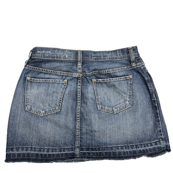 Gap Jean Skirt, mini, denim, distressed, pockets - Picture 2 of 2